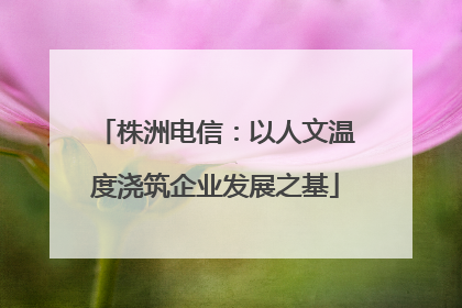 株洲电信：以人文温度浇筑企业发展之基