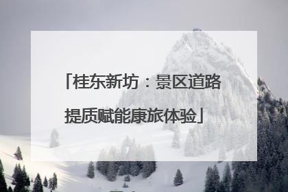 桂东新坊：景区道路提质赋能康旅体验