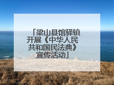梁山县馆驿镇开展《中华人民共和国民法典》宣传活动