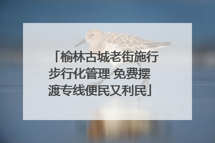 榆林古城老街施行步行化管理 免费摆渡专线便民又利民