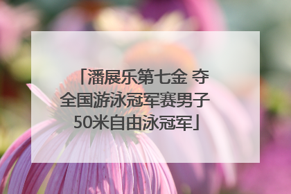 潘展乐第七金 夺全国游泳冠军赛男子50米自由泳冠军
