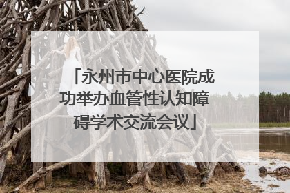 永州市中心医院成功举办血管性认知障碍学术交流会议