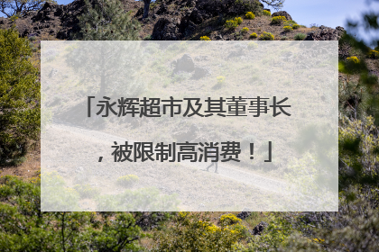永辉超市及其董事长，被限制高消费！