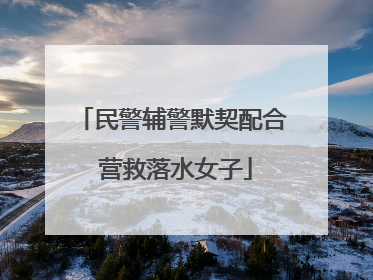 民警辅警默契配合 营救落水女子