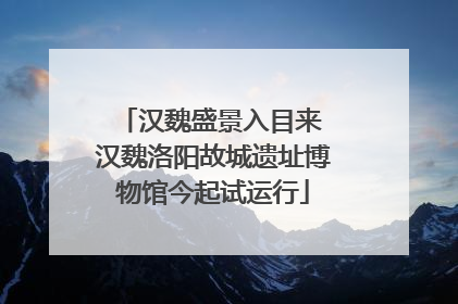 汉魏盛景入目来 汉魏洛阳故城遗址博物馆今起试运行