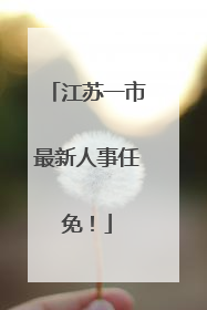 江苏一市最新人事任免！