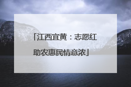 江西宜黄：志愿红助农惠民情意浓