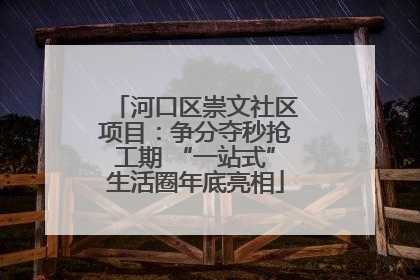 河口区崇文社区项目：争分夺秒抢工期 “一站式”生活圈年底亮相