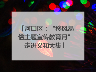 河口区：“移风易俗主题宣传教育月”走进义和大集