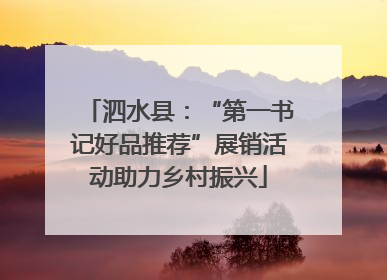 泗水县：“第一书记好品推荐”展销活动助力乡村振兴
