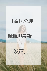 泰国总理佩通坦最新发声