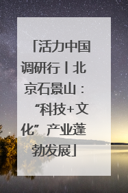 活力中国调研行丨北京石景山：“科技+文化”产业蓬勃发展