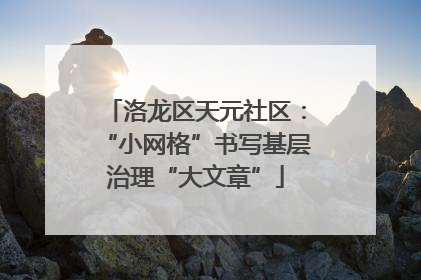 洛龙区天元社区：“小网格”书写基层治理“大文章”