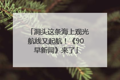 洞头这条海上观光航线又起航！《90早新闻》来了