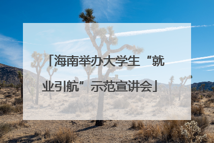 海南举办大学生“就业引航”示范宣讲会