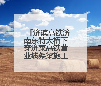 济滨高铁济南东特大桥下穿济莱高铁营业线架梁施工顺利完成