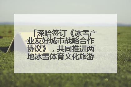 深哈签订《冰雪产业友好城市战略合作协议》，共同推进两地冰雪体育文化旅游高质量发展
