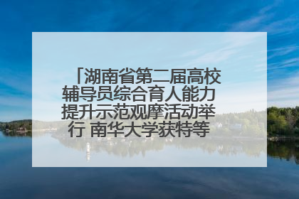 湖南省第二届高校辅导员综合育人能力提升示范观摩活动举行 南华大学获特等奖和一等奖