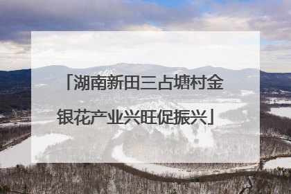 湖南新田三占塘村金银花产业兴旺促振兴