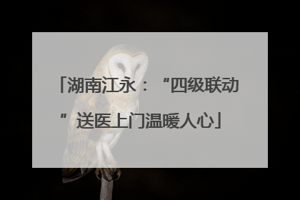 湖南江永：“四级联动”送医上门温暖人心