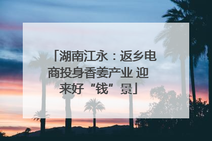 湖南江永：返乡电商投身香姜产业 迎来好“钱”景