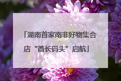 湖南首家南非好物集合店“酋长码头”启航
