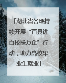 湖北省各地持续开展“百县进百校联万企”行动，助力高校毕业生就业