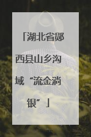 湖北省郧西县山乡沟域“流金淌银”