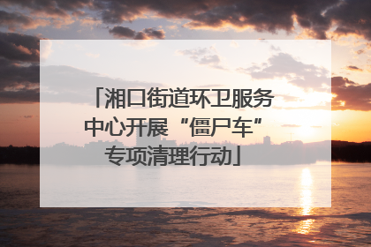 湘口街道环卫服务中心开展“僵尸车”专项清理行动