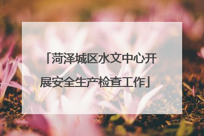 菏泽城区水文中心开展安全生产检查工作