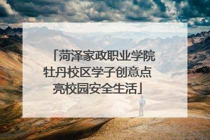 菏泽家政职业学院牡丹校区学子创意点亮校园安全生活