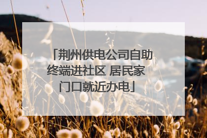 荆州供电公司自助终端进社区 居民家门口就近办电