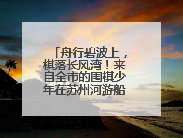 舟行碧波上，棋落长风湾！来自全市的围棋少年在苏州河游船上展开对决