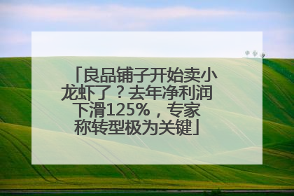 良品铺子开始卖小龙虾了？去年净利润下滑125%，专家称转型极为关键