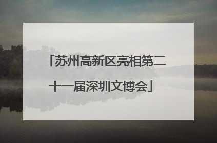 苏州高新区亮相第二十一届深圳文博会