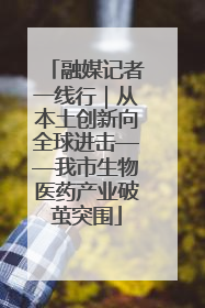 融媒记者一线行｜从本土创新向全球进击——我市生物医药产业破茧突围