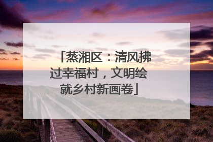 蒸湘区：清风拂过幸福村，文明绘就乡村新画卷