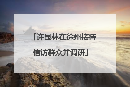 许昆林在徐州接待信访群众并调研