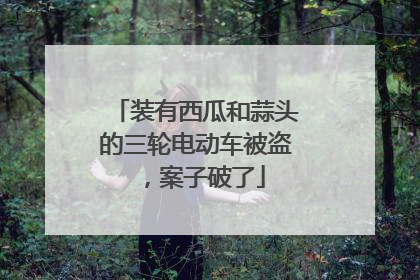 装有西瓜和蒜头的三轮电动车被盗，案子破了