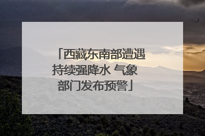 西藏东南部遭遇持续强降水 气象部门发布预警