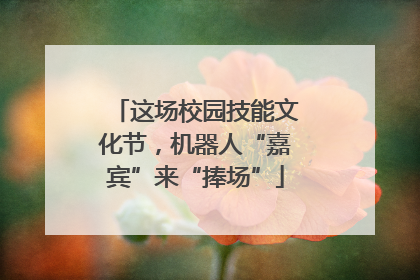 这场校园技能文化节，机器人“嘉宾”来“捧场”