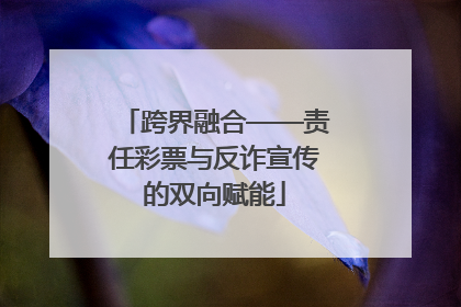 跨界融合——责任彩票与反诈宣传的双向赋能