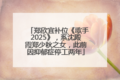 郑欣宜补位《歌手2025》，系沈殿霞郑少秋之女，此前因抑郁症停工两年