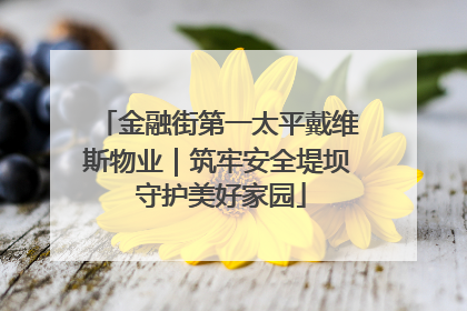 金融街第一太平戴维斯物业｜筑牢安全堤坝 守护美好家园