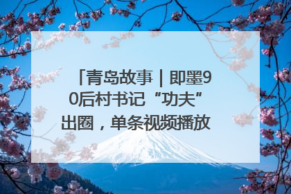 青岛故事｜即墨90后村书记“功夫”出圈，单条视频播放量过600万