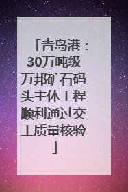 青岛港：30万吨级万邦矿石码头主体工程顺利通过交工质量核验