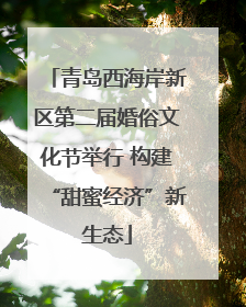 青岛西海岸新区第二届婚俗文化节举行 构建“甜蜜经济”新生态