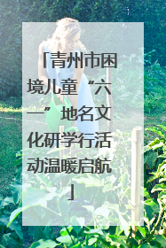 青州市困境儿童“六一”地名文化研学行活动温暖启航