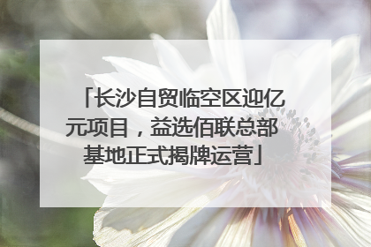 长沙自贸临空区迎亿元项目，益选佰联总部基地正式揭牌运营