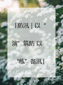 防汛｜以“演”筑防 以“练”备汛
